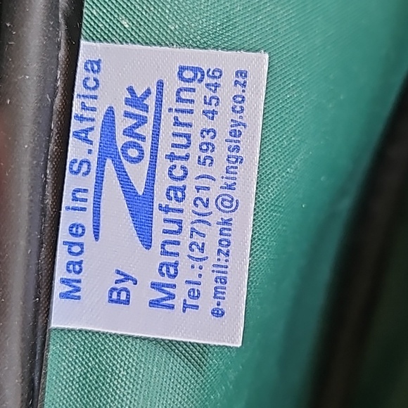 Vintage ZONK South Africa ROVOS RAIL Tartan & Green canvas travel bag - Picture 6 of 8